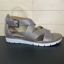 Sofft Mirabelle Sandals Women's Size 9.5 Shoes Silver Leather M 1288739