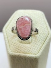 Sterling Silver 925 Rhodochrosite Ring Size 9