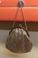 Vintage Whiting Davis Small Mesh Bag Deco Frame Lined