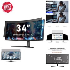 Reversible 34 Inch Privacy Screen - Microlouver UV Protection Fit for Monitors