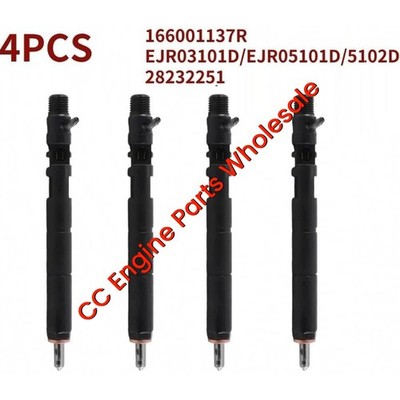 4pcs iesel Fuel Injector 28232251 166001137R For Renault Nissan Suzuki 1.5 dCi