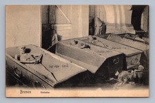 Antigua postal alemana BREMEN Bleikeller momias ataúdes 1907