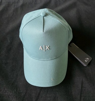 ARMANI EXCHANGE A/X MEN'S VISOR LOGO BASEBALL HAT GREEN #954112-NWT