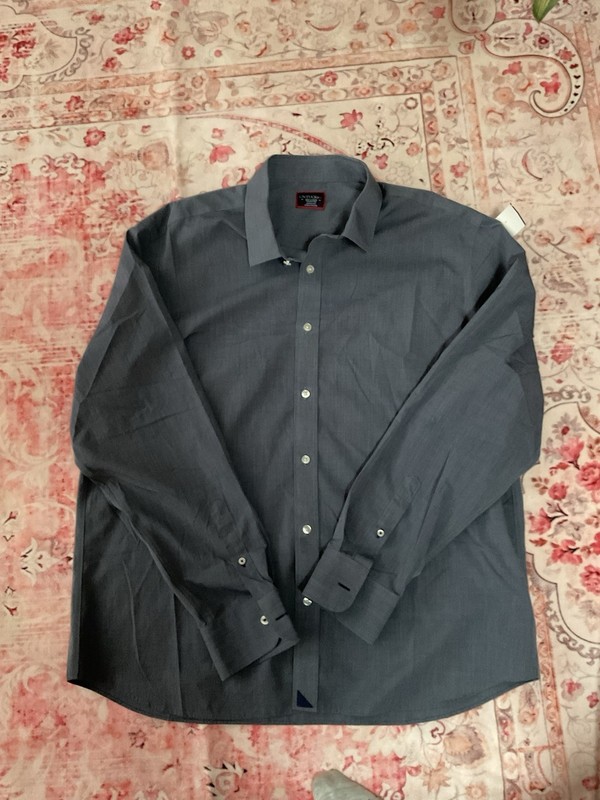 Untuckit Men’s XXL 2XL Gunmetal Gray Long Sleeve Button Down