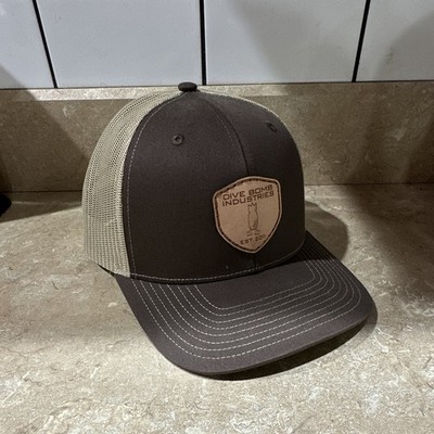 Dive Bomb Industries Mesh Back Trucker Hat Solid Gray/Tan Men One Size