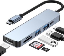 USB C Hub, USB-C Multi-Port Adapter - 6 IN 1 USBC to HDMI Hub Dongle - FREE SHIP