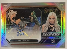 2023 Panini Select WWE Liv Morgan Silver Ringside Action Signatures Auto