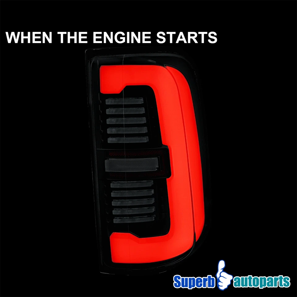 For 2019-2024 Ram 1500 Black Smoke Full LED Tail Lights Sequential Turn Signal Foto 4 de 4