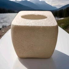 Set: Crystal Tissue Box Cover & Matching Trash Pail/Planter From Bed Bath&Beyond