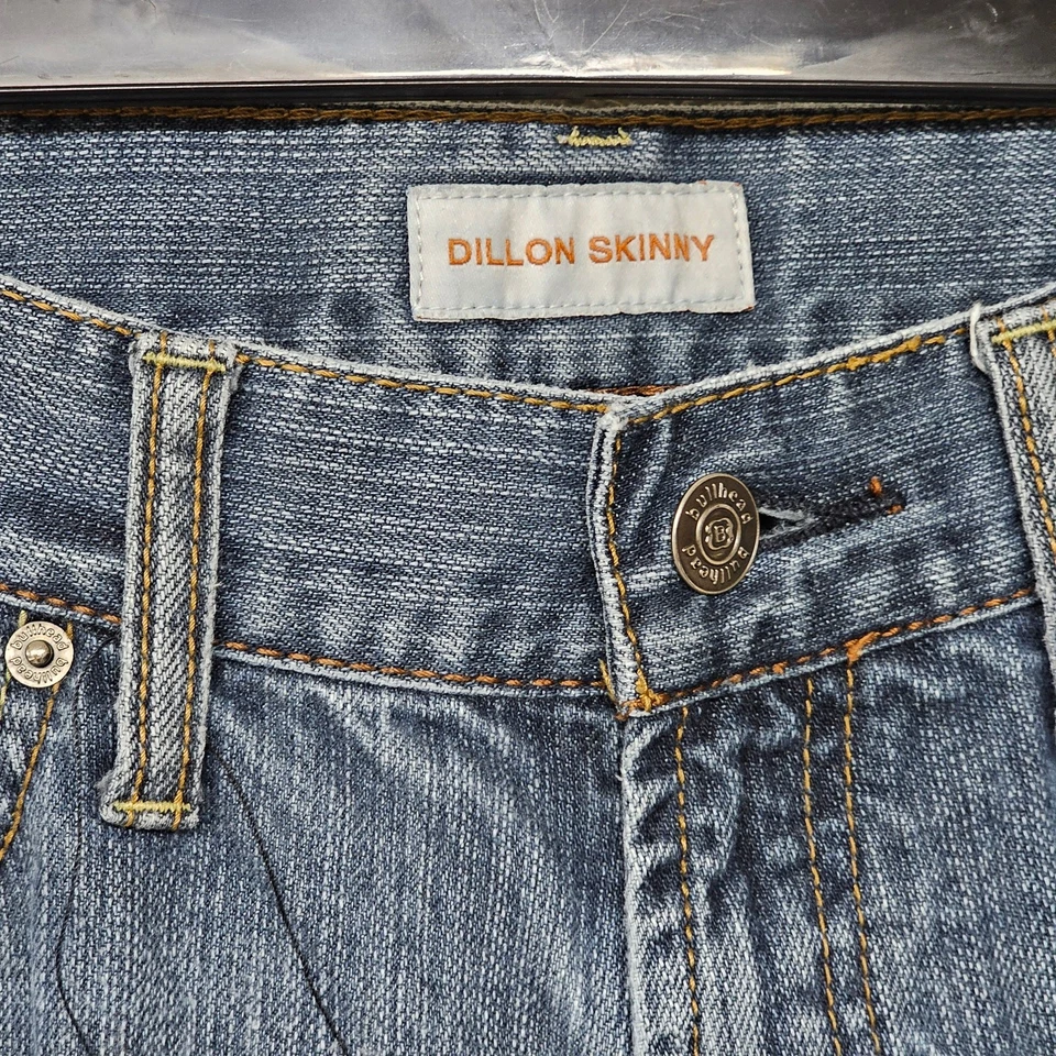 Jeans Dillon Skinny Bullhead Denim Algodão Masculino W33 x L32 Azul Lavado Gorpcore - Imagem 2 de 4