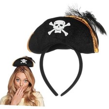 Pirate Hat Skull Headband, Funny Pirate Cosplay Costume Accessory