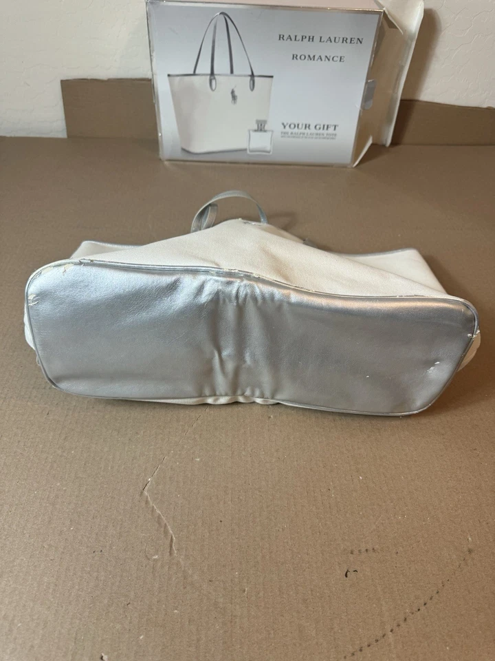 Bolsa de ombro Ralph Lauren de lona bordada logotipo pônei - Imagem 4 de 4