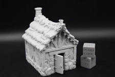 Tabletop Terrain Tiny Cottage House Thatch Roof Dnd RPG wargame skirmish 28mm