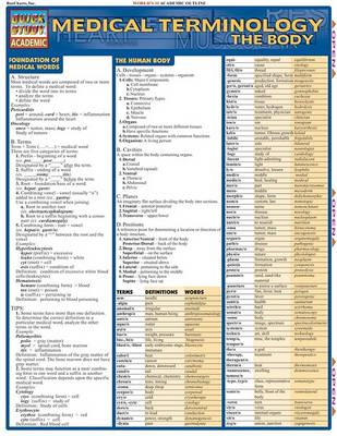 Medical Terminology: The Body; Quick Study- 1572225416, Corinne Linton, pamphlet