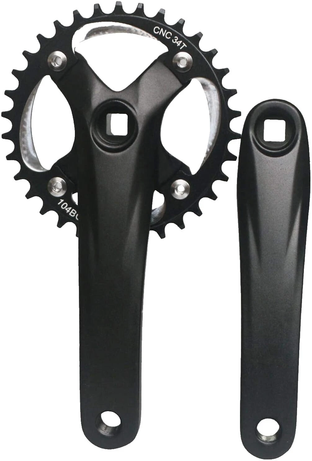 Aluminum Single Chainring Bicycle Cranksets