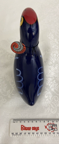 Ceramic Pukeko Figurine w Legs by Kevin Kilsby New Zealand Pottery Bird Garden - Picture 17 of 18