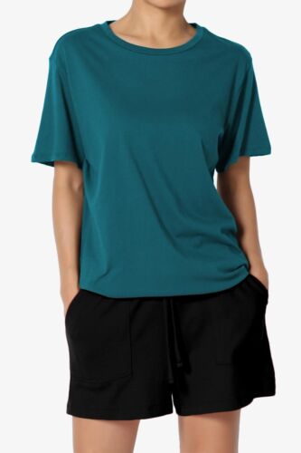 T-shirt maglietta manica corta TheMogan S~3X basic girocollo cotone oversize fidanzato - Foto 201 di 218