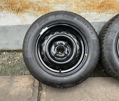 Original Ford KA + 14 Zoll Winterräder Stahl 165/70R14 Continental RDK DOT19 8m - Bild 5 von 8
