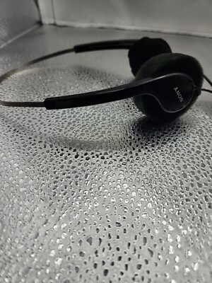 Vintage Sony Walkman Headphones Black Foam Adjustable Metal