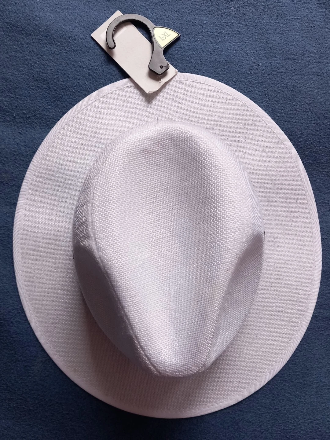 Men Classic Cowboy Hat Straw Hat Sun Hat Beach Outdoor White Diam 7" Approx L/XL