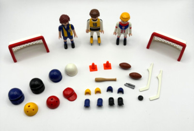 Playmobil Sports Lot Figures  & Accessories Football Baseball Hockey Soccer
