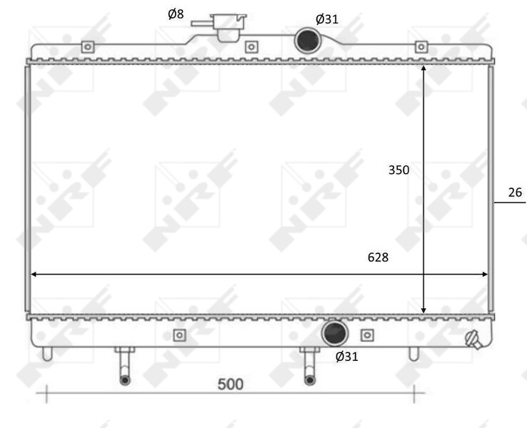 NRF 59078 Radiator, engine cooling for TOYOTA