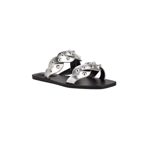 Mens Puma Cool Cat 2.0 Metallic Silver Faux Leather Logo Casual Slides Size 8 M Mens Puma Cool Cat 2.0 Metallic Silver Faux Leather Logo  main image 2