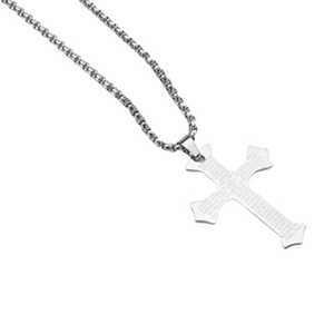 Authentic Elegant Gold Plated Religious Crosses Pendant With Scripture Engraving