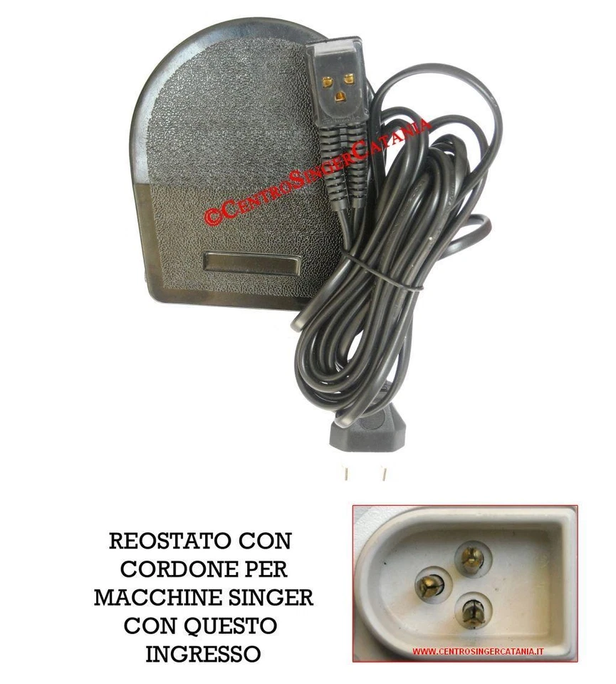 Reostato Pedale Macchina da per Cucire Singer 3 fori (044c)