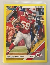 2019 Panini Donruss Press Proof Yellow Reggie Ragland #6 Kansas City Chiefs