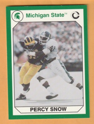 Percy Snow Michigan State Spartans 1990 Card #44 Canton Ohio 13M