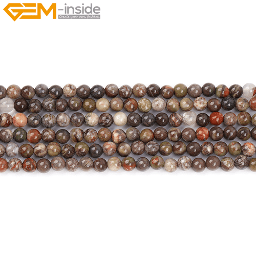 Rain Forest Onyx Agate 15" Strand Brown Natural Beads For Women's Jewellery - Picture 17 of 49