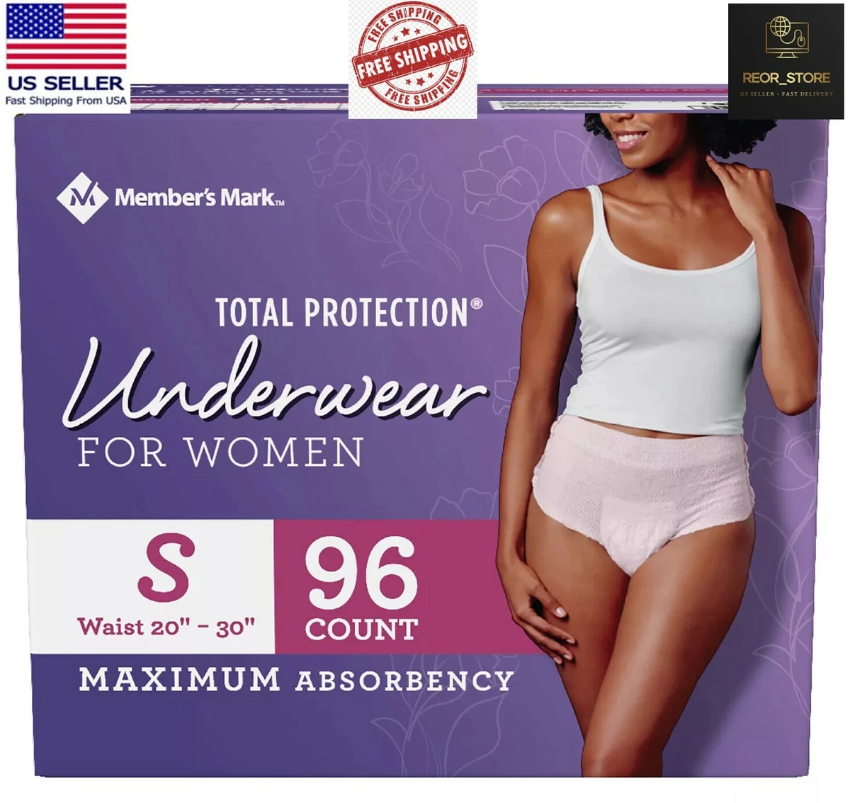 Member's Mark Total Protection Incontinence Underwear for Women