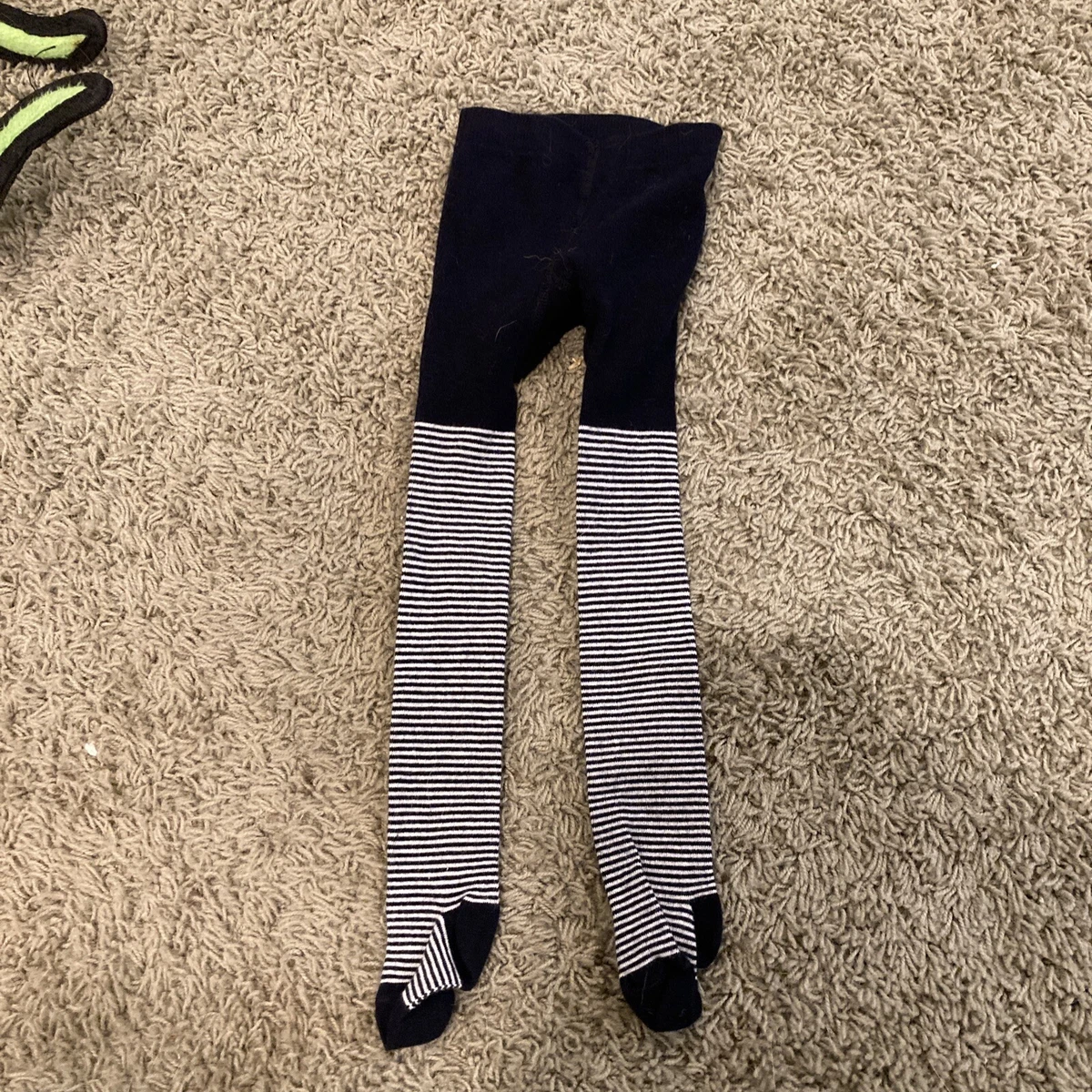 Petite bateau infant Girls Navy blue/white striped Tights size 12 ...