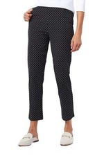 Isaac Mizrahi Live 24/7 Ankle Length Printed Pants Black Dot