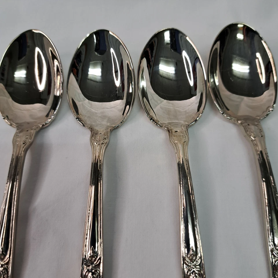 Godinger Grand Master Silverware Replacement Teaspoon Set Of 4 Silver Plate - Изображение 3 из 4