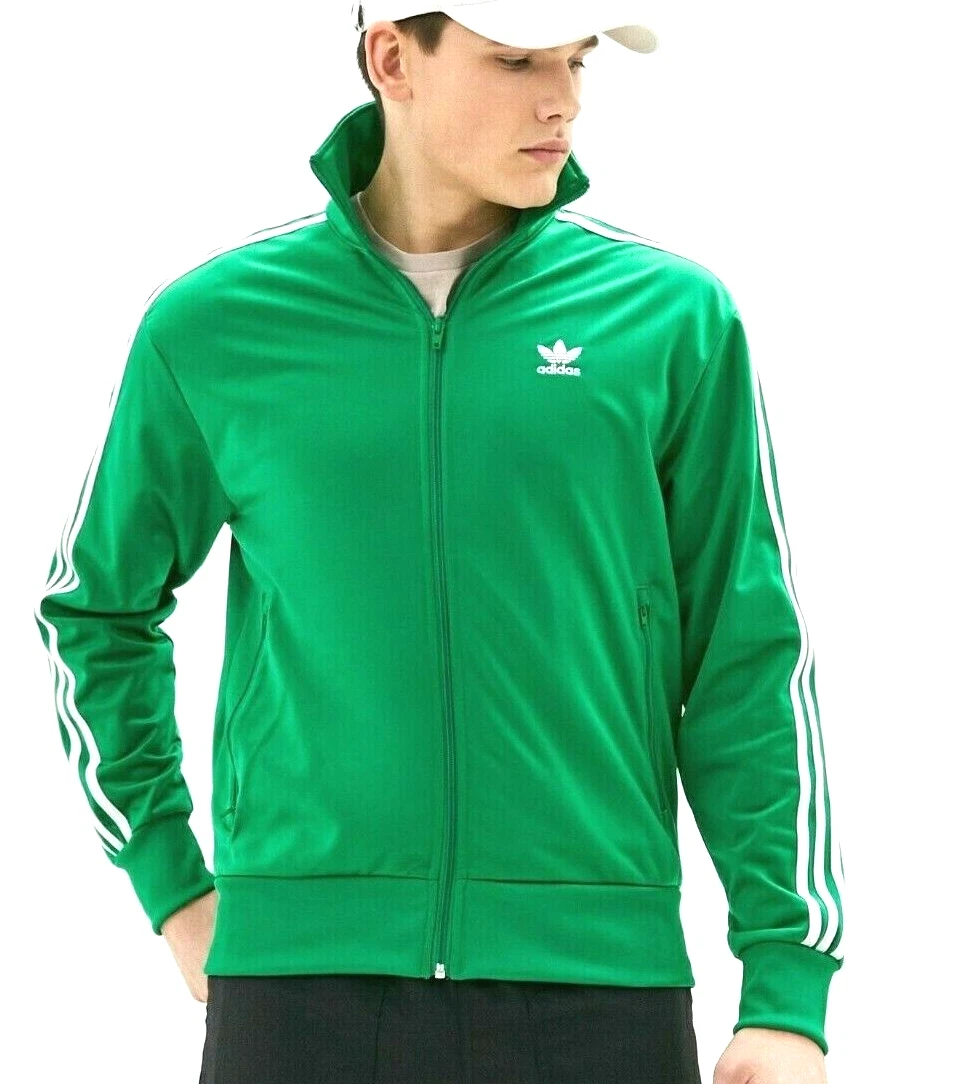 Small adidas Originals MEN'S FIREBIRD TRACK TOP JACKET Green