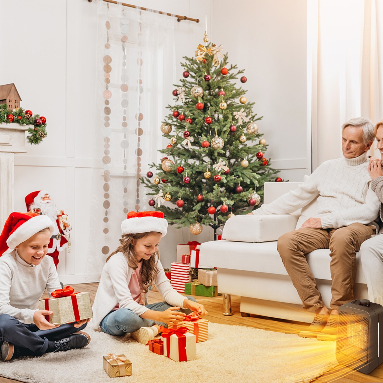 Ultra-Cozy & Gentle 1500W Portable Heater, Mini Design for Fast, Silent Warming