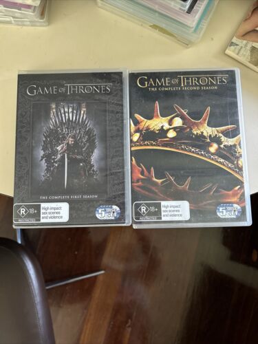 Game Of Thrones 1, 2 ( Dvd 2012) The Complete First & Second Season, Region 4 - Picture 1 of 6