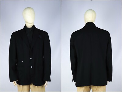 PAL ZILERI Concept Black Wool Sport Coat Blazer Jacket Size 58R | eBay