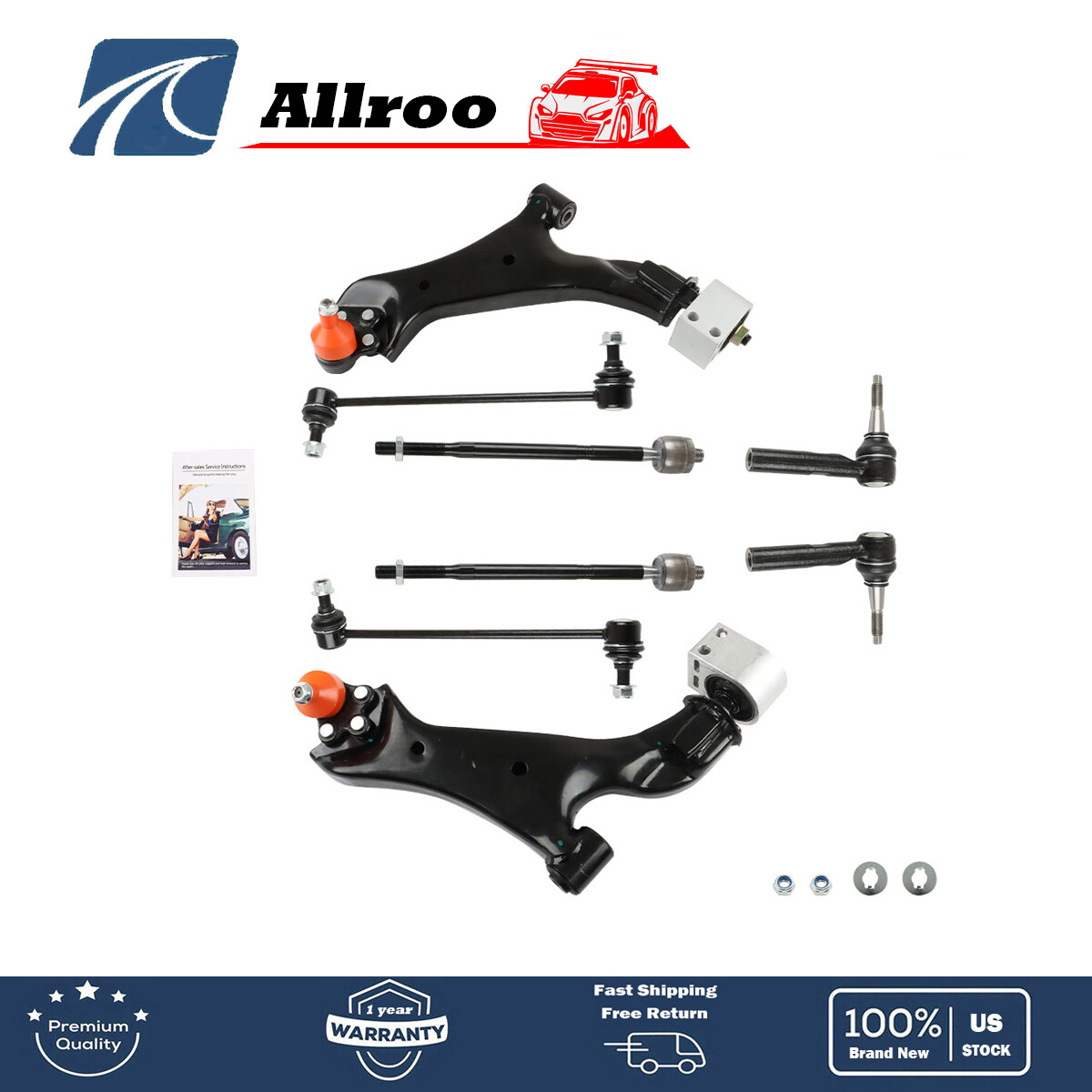 Detroit Axle - Kit De Suspensión Delantera De 12 Piezas Para Acura MDX