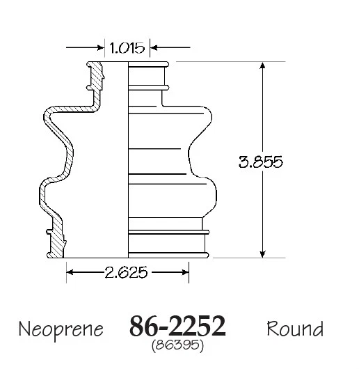 Inner & Outer CV Axle Boot for MERCEDES-BENZ 240D 1974-1983 - Image 2 of 2