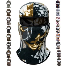 Soft Cold Weather Ski Face Mask for Men Thermal Fleece Balaclava Hood for Skiing