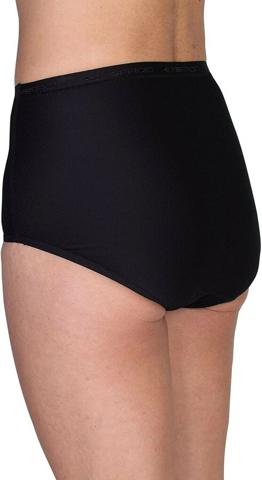 Roupa íntima feminina ExOfficio L76531 preta Give-N-Go corte completo tamanho grande - Imagem 2 de 2