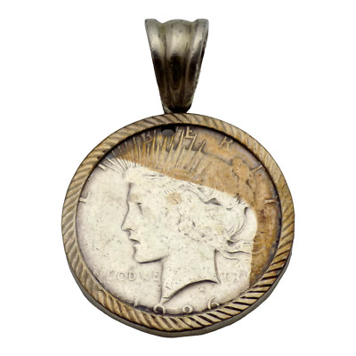 G.M. STERLINGSILBER 1926 PEACE DOLLAR ANHÄNGER 33,9GR #1855