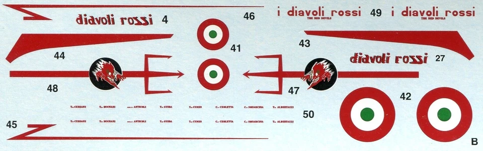TAURO MODEL TM72/525 PATTUGLIA ACROBATICA DIAVOLI ROSSI PER F-84F SCALA 1:72 - Immagine 2 di 4