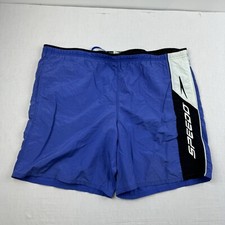 Vintage Speedo Swim Trunks Adult Large Blue Swimsuit Shorts Beach Pool Logo 90s