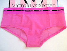 VICTORIA'S SECRET PINK Cotton Hiphugger Panty S M L Pink NWT Logo Band VS