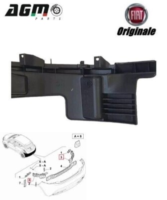 STAFFA destra FISSAGGIO PARAURTI POSTERIORE ORIGINALE LANCIA