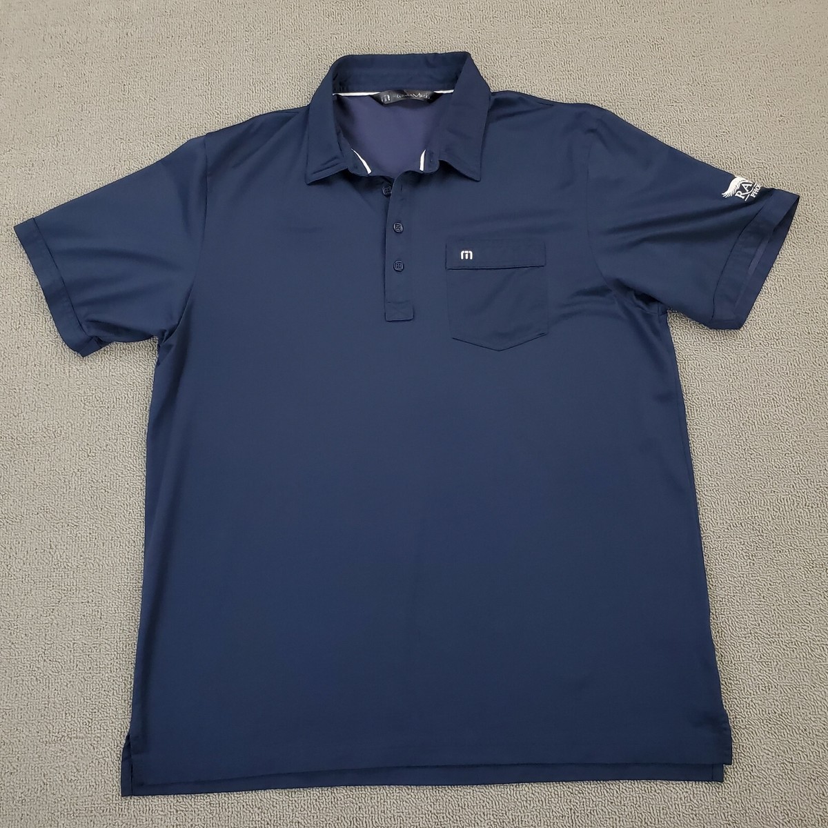 Travis Mathew Golf Polo Shirt Men's XL Raven Golf Course Logo Pima